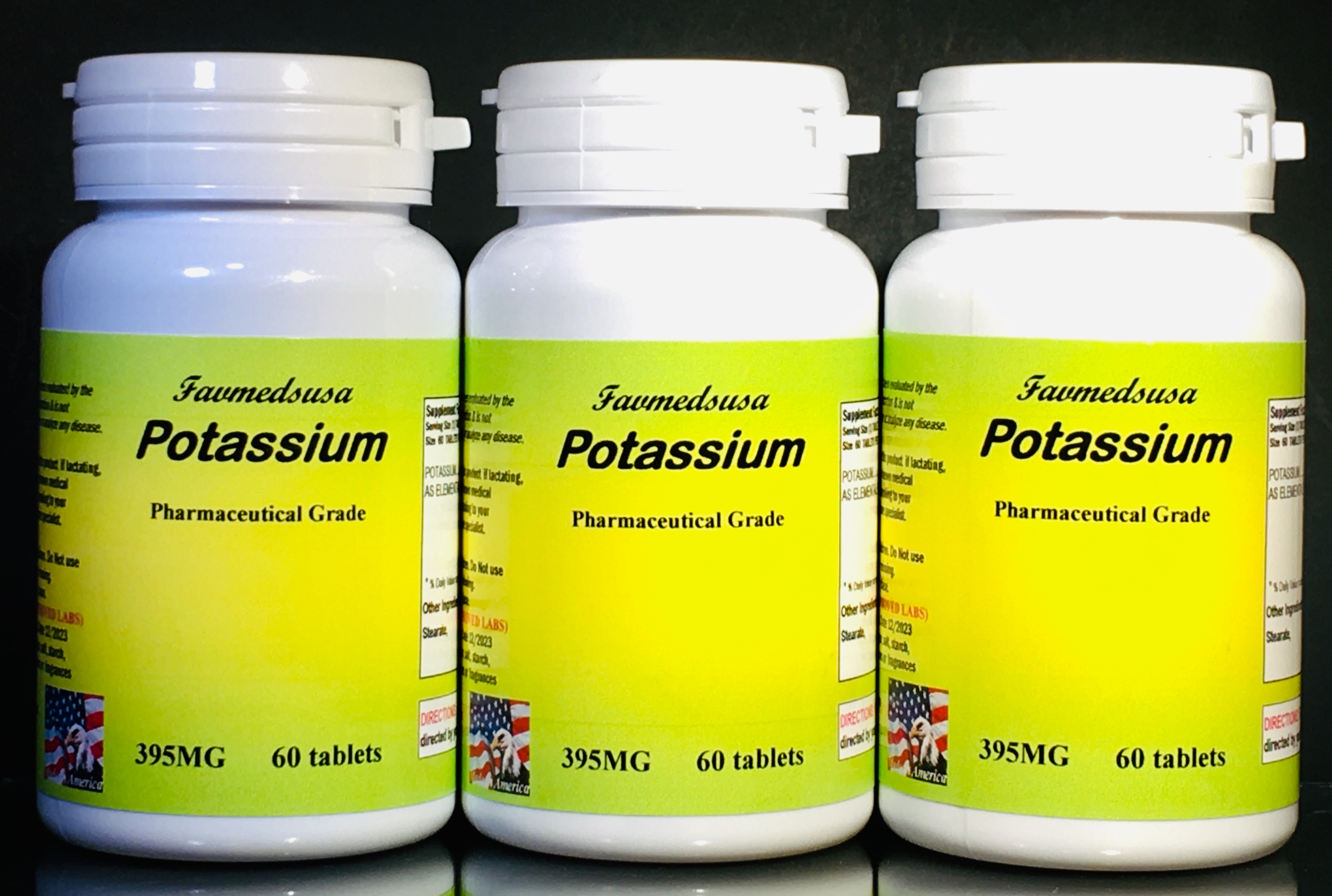 Potassium 395mg - 180 (3x60) tablets